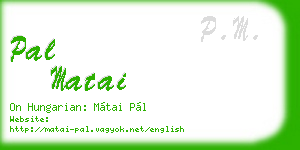 pal matai business card